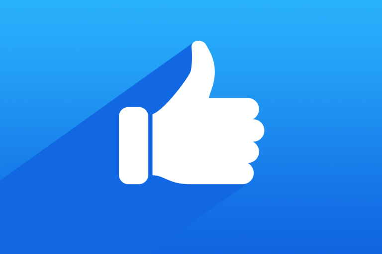 Graphic of a thumbs up - Facebook "Like" icon