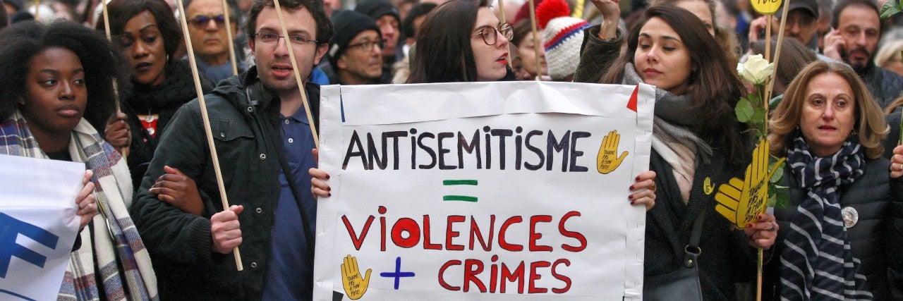 Rally against antisemitism in France