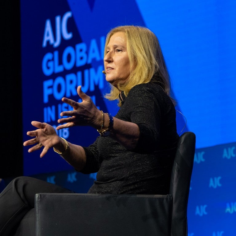 Photo of a Conversation with Tzipi Livni at AJC Global Forum 2018