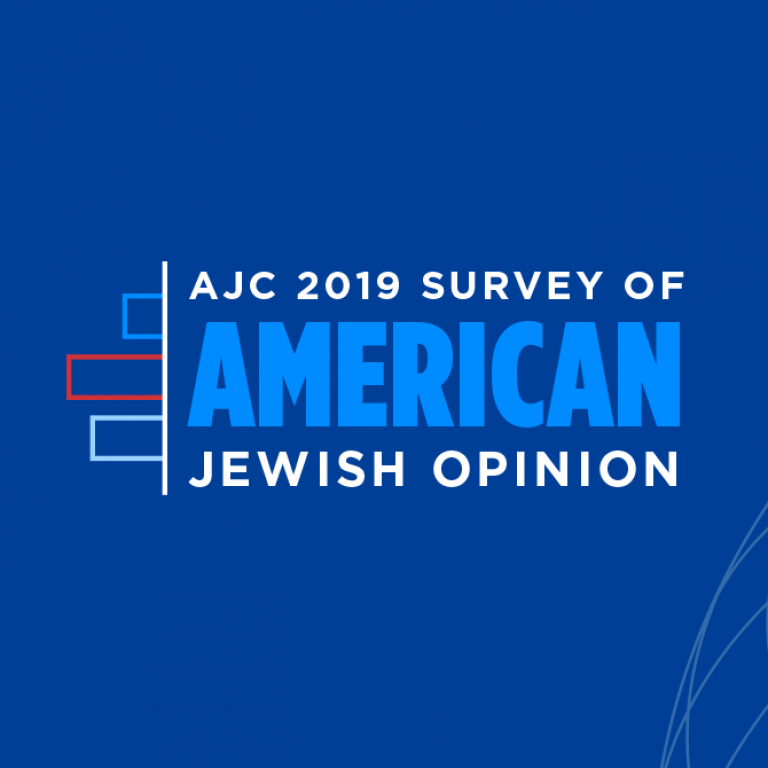 Graphic displaying AJC 2019 Survey of American Jewish Opinion