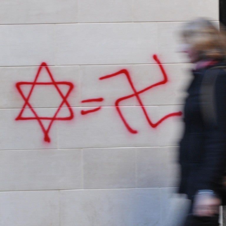 Photo of antisemitic graffiti 