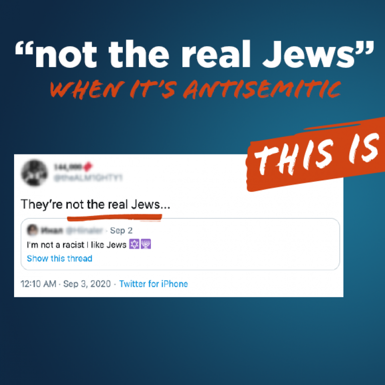 "not the real Jews" - when this is Antisemitic - Translate Hate