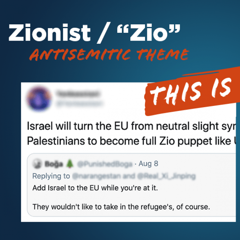 Zionist - "Zio" - see when this is Antisemitic - Translate Hate